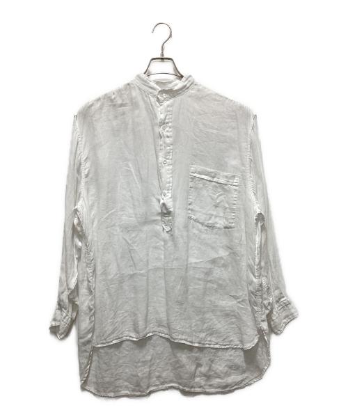COMOLI（コモリ）COMOLI (コモリ) リネンWクロス プルオーバーシャツ ホワイト サイズ:3の古着・服飾アイテム