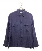 COMOLI×Salvatore Piccoloコモリ×サルヴァトーレ・ピッコロ）の古着「リネン C.P.Oシャツ」｜ネイビー