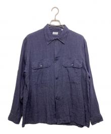 COMOLI×Salvatore Piccolo（コモリ×サルヴァトーレ・ピッコロ）の古着「リネン C.P.Oシャツ」｜ネイビー