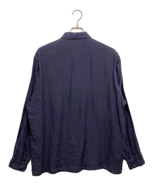 COMOLI（コモリ）COMOLI (コモリ) Salvatore Piccolo (サルヴァトーレ・ピッコロ) リネン C.P.Oシャツ ネイビー サイズ:48の古着・服飾アイテム