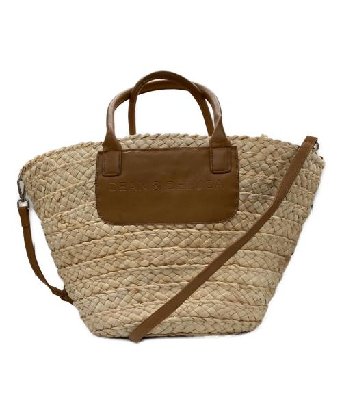DEAN&DELUCA（ディーンアンドデルーカ）DEAN&DELUCA (ディーンアンドデルーカ) BEAMS COUTURE (ビームス クチュール) 2WAY保冷かごバッグ 大 ベージュの古着・服飾アイテム