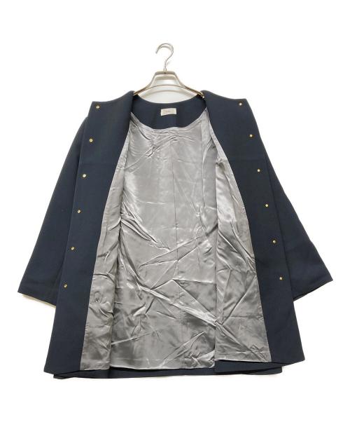 IENA（イエナ）IENA (イエナ) BOXYノーカラーコート ネイビー サイズ:36の古着・服飾アイテム