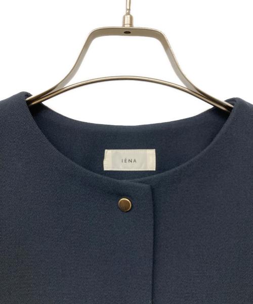 IENA（イエナ）IENA (イエナ) BOXYノーカラーコート ネイビー サイズ:36の古着・服飾アイテム
