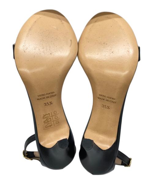 NEBULONIE（ネブローニ）NEBULONIE (ネブローニ) アンクルストラップサンダル ブラック サイズ:351/2の古着・服飾アイテム