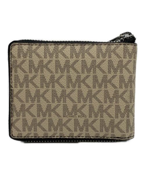 MICHAEL KORS（マイケル・コース）MICHAEL KORS (マイケル・コース) ラウンドファスナー財布 ベージュの古着・服飾アイテム
