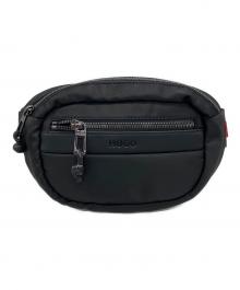 HUGO（ヒューゴ ボス）の古着「HUGO　ロゴエンボス　ウエストバッグ」｜ブラック