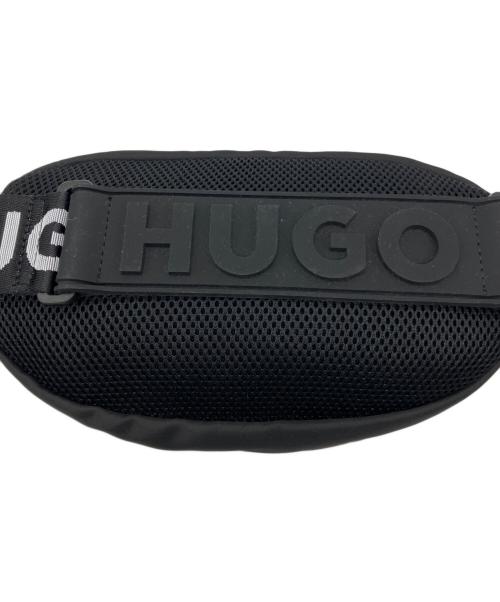 HUGO（ヒューゴ ボス）HUGO (ヒューゴ ボス) HUGO　ロゴエンボス　ウエストバッグ ブラックの古着・服飾アイテム