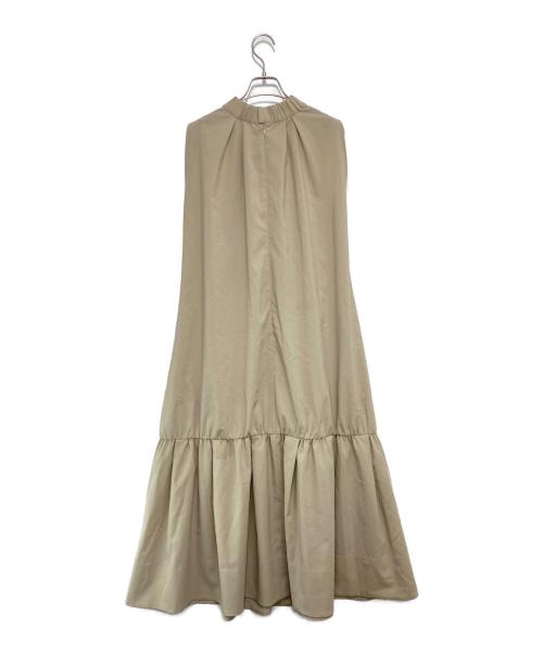 LANVIN en Bleu（ランバンオンブルー）LANVIN en Bleu (ランバンオンブルー) ポプリンスタンドネックワンピース ベージュ サイズ:36の古着・服飾アイテム