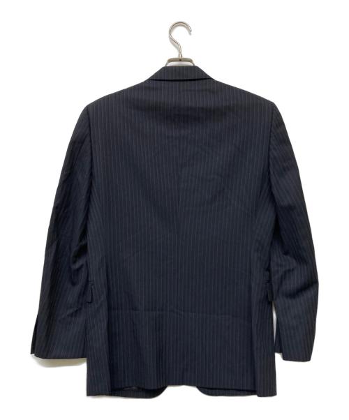 BURBERRY BLACK LABEL（バーバリーブラックレーベル）BURBERRY BLACK LABEL (バーバリーブラックレーベル) 2B シングルブレストストライプセットアップスーツ ブラック サイズ:38Rの古着・服飾アイテム