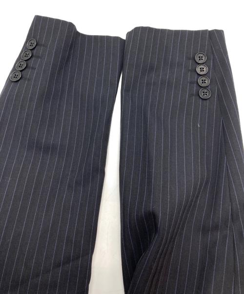 BURBERRY BLACK LABEL（バーバリーブラックレーベル）BURBERRY BLACK LABEL (バーバリーブラックレーベル) 2B シングルブレストストライプセットアップスーツ ブラック サイズ:38Rの古着・服飾アイテム