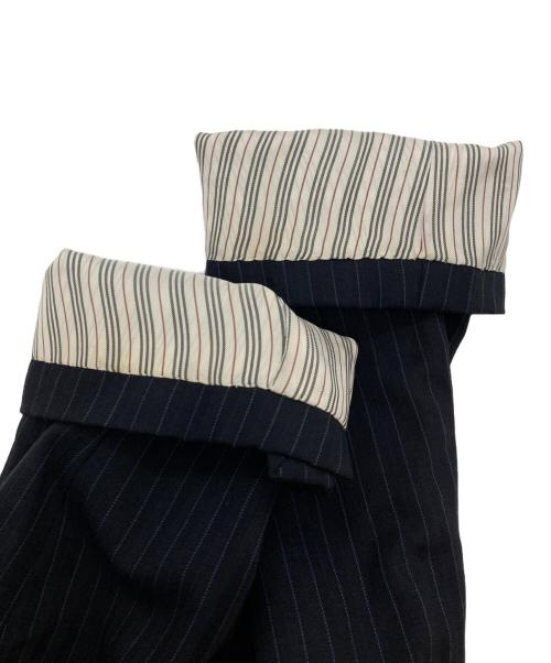 BURBERRY BLACK LABEL（バーバリーブラックレーベル）BURBERRY BLACK LABEL (バーバリーブラックレーベル) 2B シングルブレストストライプセットアップスーツ ブラック サイズ:38Rの古着・服飾アイテム