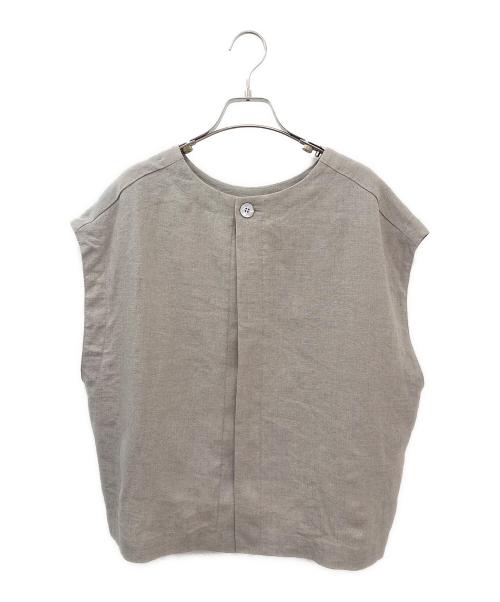BEARDSLEY（ビアズリー）BEARDSLEY (ビアズリー) リネンショートベスト グレー サイズ:Freeの古着・服飾アイテム