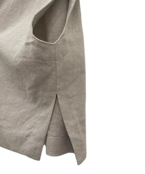 BEARDSLEY（ビアズリー）BEARDSLEY (ビアズリー) リネンショートベスト グレー サイズ:Freeの古着・服飾アイテム