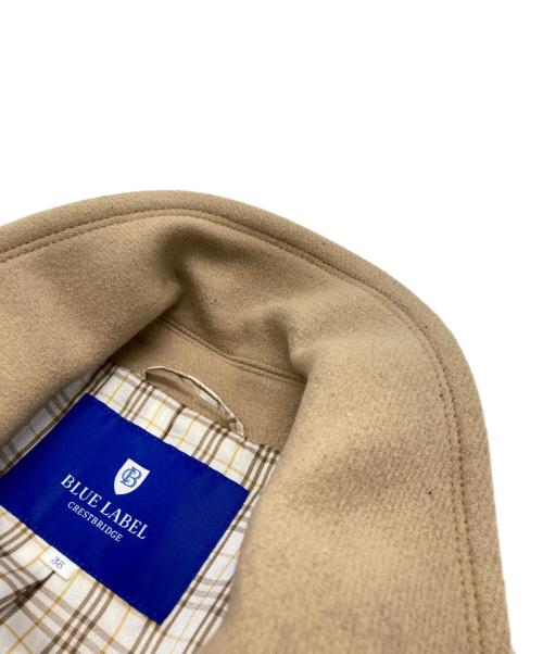BLUE LABEL CRESTBRIDGE（ブルーレーベルクレストブリッジ）BLUE LABEL CRESTBRIDGE (ブルーレーベルクレストブリッジ) ウールブレンドコート ベージュ サイズ:38の古着・服飾アイテム