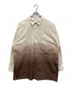 CALMER×EDIFICEカルメール×エディフィス）の古着「別注GRADATION シャツ」｜ベージュ