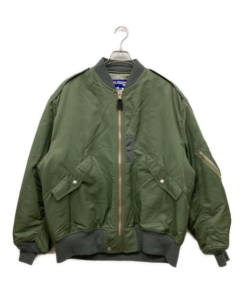 COMME des GARCONS JUNYA WATANABE MAN（コム デ ギャルソン ジュンヤ ワタナベ マン）COMME des GARCONS JUNYA WATANABE MAN (コム デ ギャルソン ジュンヤ ワタナベ マン) ナイロンツイルプリントフライトジャケット オリーブ サイズ:XSの古着・服飾アイテム