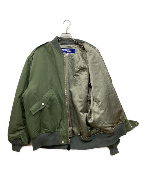 COMME des GARCONS JUNYA WATANABE MAN（コム デ ギャルソン ジュンヤ ワタナベ マン）COMME des GARCONS JUNYA WATANABE MAN (コム デ ギャルソン ジュンヤ ワタナベ マン) ナイロンツイルプリントフライトジャケット オリーブ サイズ:XSの古着・服飾アイテム