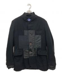 JUNYA WATANABE MAN（ジュンヤワタナベマン）の古着「ウール紡毛ツイル 製品加工×多素材パッチワークジャケット」｜ブラック