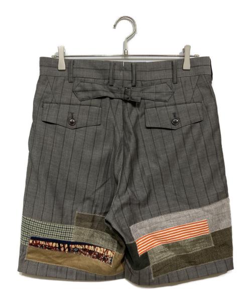 COMME des GARCONS JUNYA WATANABE MAN（コム デ ギャルソン ジュンヤ ワタナベ マン）COMME des GARCONS JUNYA WATANABE MAN (コム デ ギャルソン ジュンヤ ワタナベ マン) パッチワークハーフパンツ グレー サイズ: Sの古着・服飾アイテム