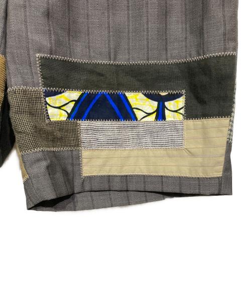 COMME des GARCONS JUNYA WATANABE MAN（コム デ ギャルソン ジュンヤ ワタナベ マン）COMME des GARCONS JUNYA WATANABE MAN (コム デ ギャルソン ジュンヤ ワタナベ マン) パッチワークハーフパンツ グレー サイズ: Sの古着・服飾アイテム