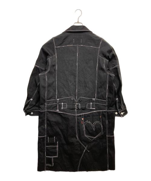 eYe COMME des GARCONS JUNYAWATANABE MAN（アイ コム デ ギャルソン ジュンヤ ワタナベ マン）eYe COMME des GARCONS JUNYAWATANABE MAN (アイ コム デ ギャルソン ジュンヤ ワタナベ マン) LEVI'S (リーバイス) 綿デニム Levi's Wネームコート ブラック サイズ:XSの古着・服飾アイテム