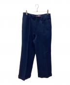 JUNYA WATANABE MAN PINKジュンヤワタナベマン ピンク）の古着「ウールワイドパンツ」｜ネイビー