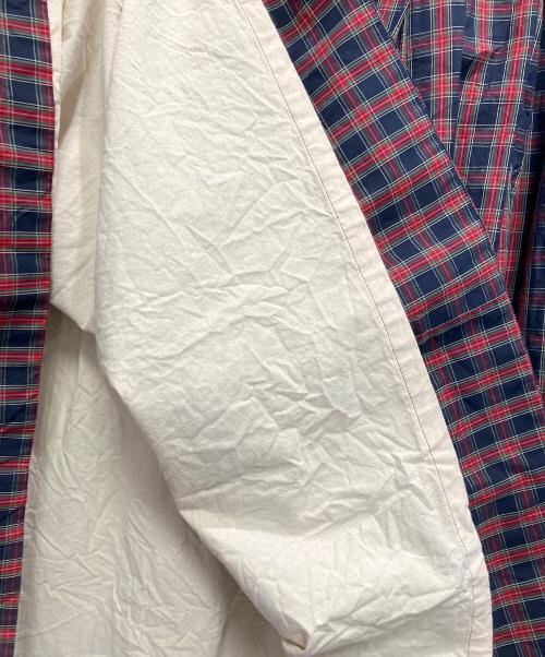 BLACK COMME des GARCONS（ブラックコムデギャルソン）BLACK COMME des GARCONS (ブラックコムデギャルソン) タータンチェックボリュームフレアスカート ネイビー サイズ:Sの古着・服飾アイテム