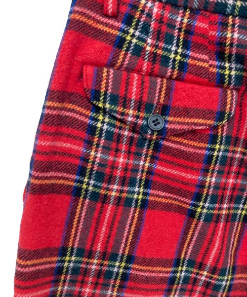 JUNYA WATANABE COMME des GARCONS（(ジュンヤワタナベ コムデギャルソン）JUNYA WATANABE COMME des GARCONS ((ジュンヤワタナベ コムデギャルソン) タータンチェックショートパンツ レッド サイズ:Sの古着・服飾アイテム
