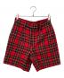 JUNYA WATANABE COMME des GARCONS（(ジュンヤワタナベ コムデギャルソン）の古着「タータンチェックショートパンツ」｜レッド