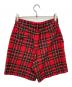 JUNYA WATANABE COMME des GARCONS ((ジュンヤワタナベ コムデギャルソン) タータンチェックショートパンツ レッド サイズ:S：5000円