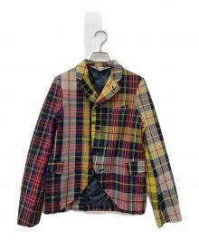 COMME des GARCONS COMME des GARCONS（コムデギャルソン コムデギャルソン）の古着「タータンチェックポリ縮絨ジャケット」｜イエロー