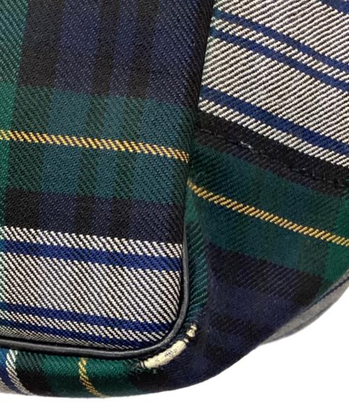 brady（ブレディ）Brady (ブレディ) チェックトートバッグ ネイビーの古着・服飾アイテム