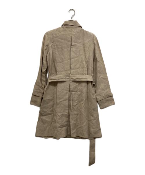 FOXEY BOUTIQUE（フォクシー ブティック）FOXEY BOUTIQUE (フォクシー ブティック) リネンステンカラーコート ベージュ サイズ:Mの古着・服飾アイテム