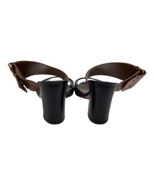 HERMES（エルメス）HERMES (エルメス) サンダル ブラック×ブラウン サイズ:36 1/2の古着・服飾アイテム