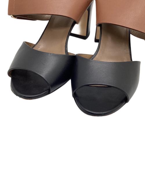 HERMES（エルメス）HERMES (エルメス) サンダル ブラック×ブラウン サイズ:36 1/2の古着・服飾アイテム