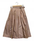 ANAYIアナイ）の古着「シャンブレータフタタックスカート」｜ブラウン