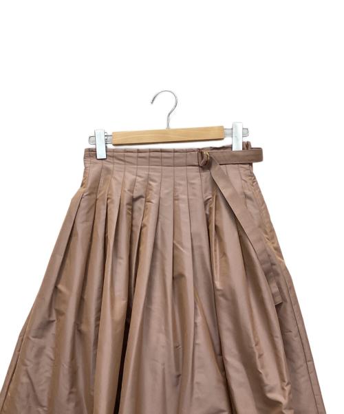 ANAYI（アナイ）ANAYI (アナイ) シャンブレータフタタックスカート ブラウン サイズ:38の古着・服飾アイテム