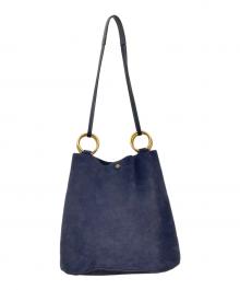 TORY BURCH（トリーバーチ）の古着「Farrah Suede Tote」｜ネイビー