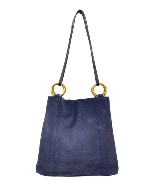TORY BURCH（トリーバーチ）TORY BURCH (トリーバーチ) Farrah Suede Tote ネイビーの古着・服飾アイテム