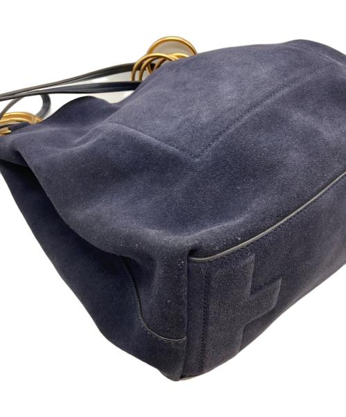 TORY BURCH（トリーバーチ）TORY BURCH (トリーバーチ) Farrah Suede Tote ネイビーの古着・服飾アイテム