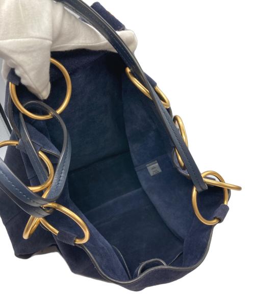 TORY BURCH（トリーバーチ）TORY BURCH (トリーバーチ) Farrah Suede Tote ネイビーの古着・服飾アイテム