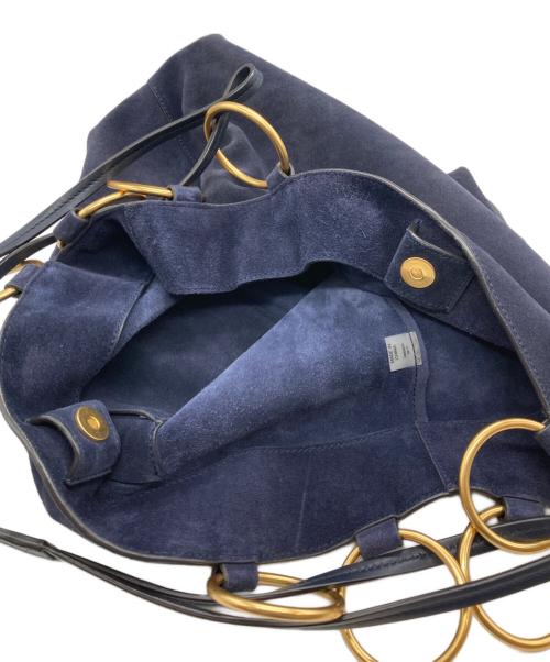 TORY BURCH（トリーバーチ）TORY BURCH (トリーバーチ) Farrah Suede Tote ネイビーの古着・服飾アイテム