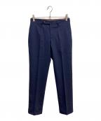 BEAMS F×GERMANOビームスエフ×ジェルマーノ）の古着「NOPLEATS TROPICAL WOOL PANTS」｜ネイビー