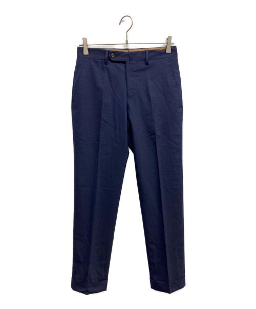 BEAMS F（ビームスエフ）BEAMS F (ビームスエフ) GERMANO (ジェルマーノ) NOPLEATS TROPICAL WOOL PANTS ネイビー サイズ:42の古着・服飾アイテム