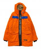 Aape BY A BATHING APEエーエイプ バイ アベイシングエイプ）の古着「ダウンジャケット」｜オレンジ