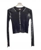 DIESELディーゼル）の古着「リブニットカーディガン」｜ブラック