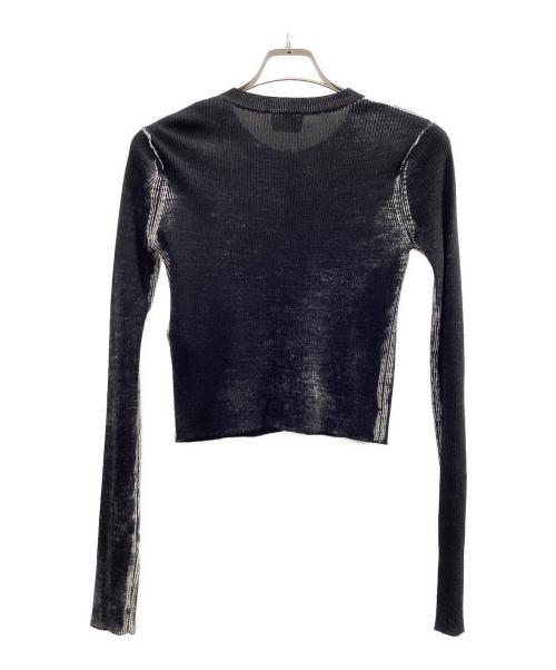 DIESEL（ディーゼル）DIESEL (ディーゼル) リブニットカーディガン ブラック サイズ:Mの古着・服飾アイテム