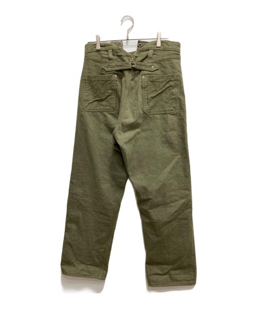 NIGEL CABOURN（ナイジェルケーボン）NIGEL CABOURN (ナイジェルケーボン) RAILMAN DENIM PANT WIDE オリーブ サイズ:30の古着・服飾アイテム