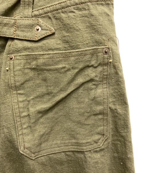 NIGEL CABOURN（ナイジェルケーボン）NIGEL CABOURN (ナイジェルケーボン) RAILMAN DENIM PANT WIDE オリーブ サイズ:30の古着・服飾アイテム