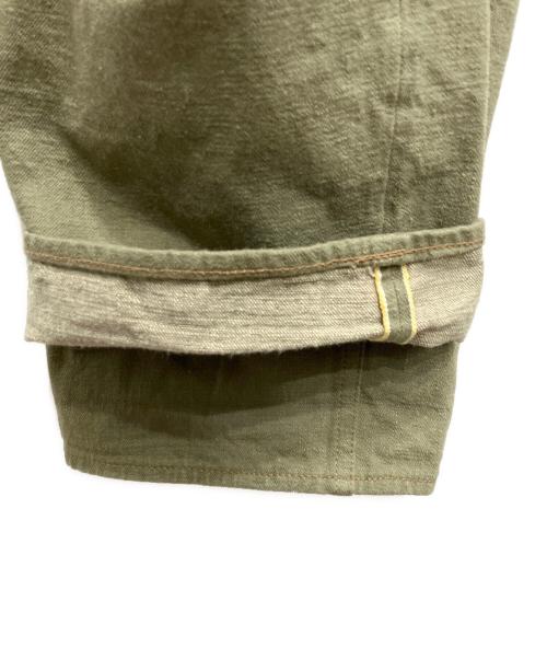 NIGEL CABOURN（ナイジェルケーボン）NIGEL CABOURN (ナイジェルケーボン) RAILMAN DENIM PANT WIDE オリーブ サイズ:30の古着・服飾アイテム
